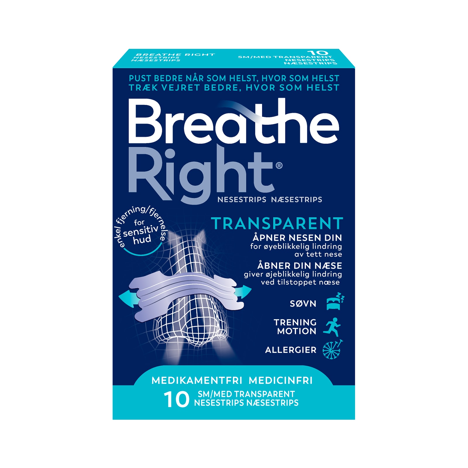 Breathe Right Transparent Nesestrips